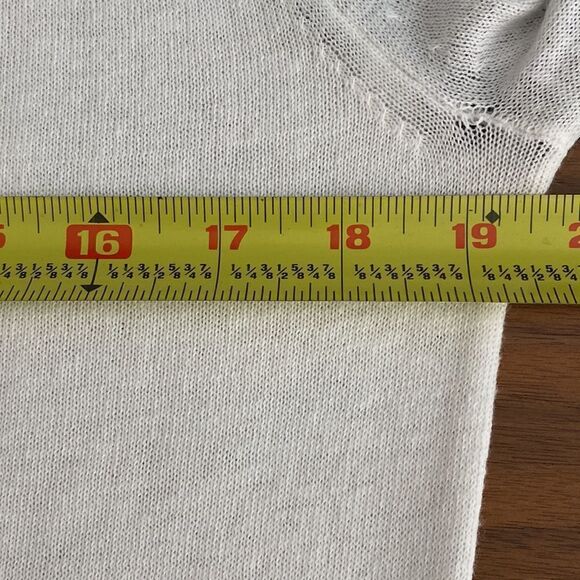 ❤️Last Chance Mixed media black & white long sleeve blouse size M - Picture 5 of 6